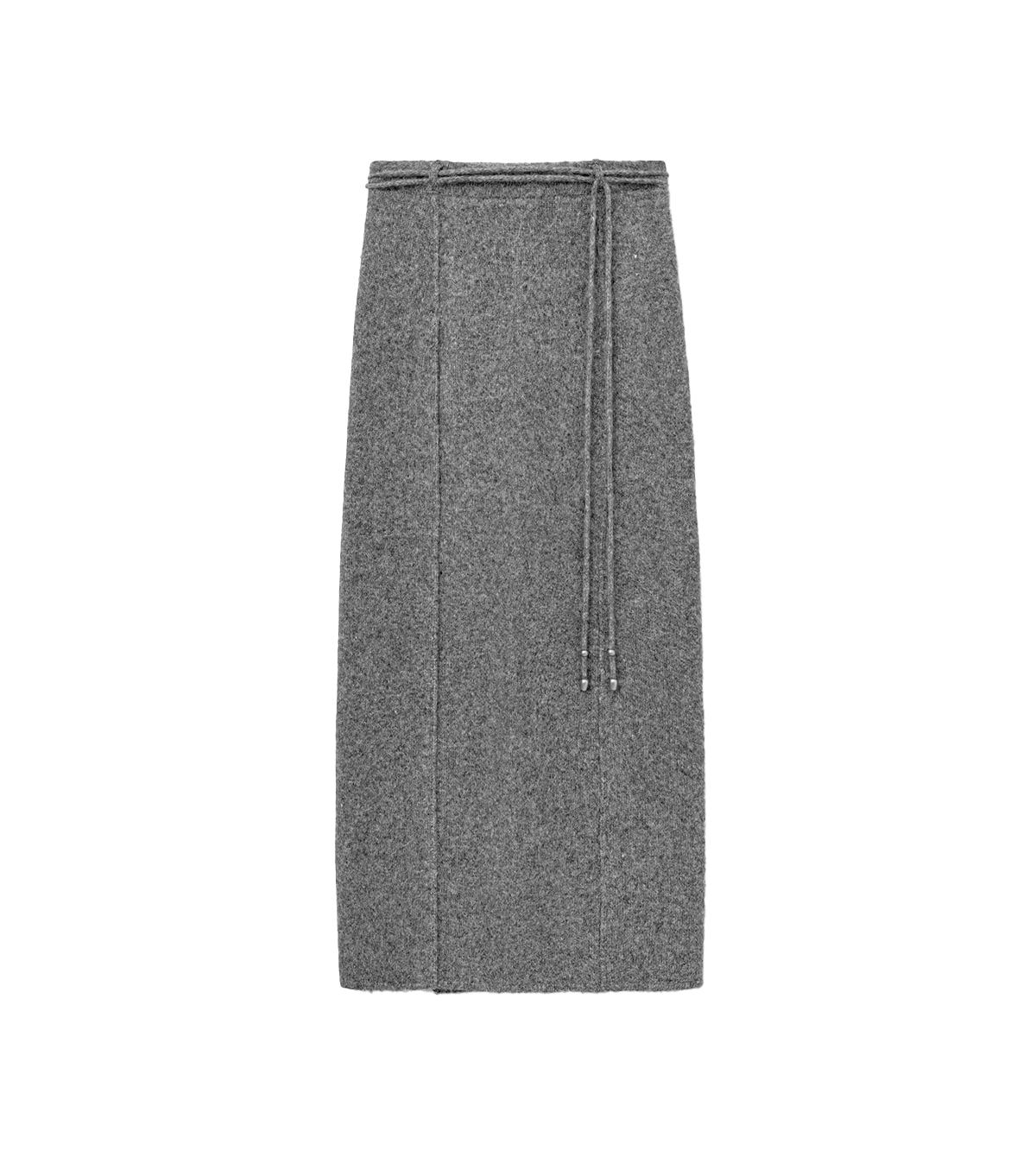 스트랩 맥시 울 니트 스커트